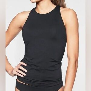 Athleta Maldives Tankini Top High Neck Black 38D/DD